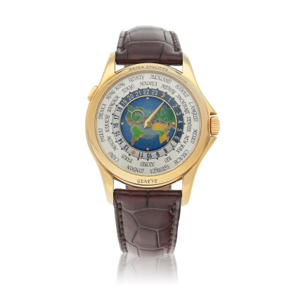 Catalog image of 'Geneva Seal' World Time, Ref. 5131J-001 Yellow gold world time wristwatch with…