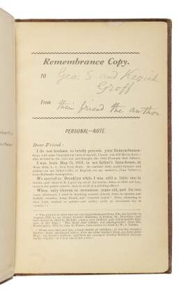 View 1 of Lot 172: Whitman, Walt | The scarce issue, inscribed by Whitman