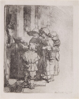 Catalog image of A Blind Hurdy-Gurdy Player and Family Receiving Alms (B., Holl. 176; New Holl. …