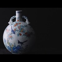 An outstanding and possibly unique famille-rose and doucai moon flask, Seal mark and period of Yongzheng 