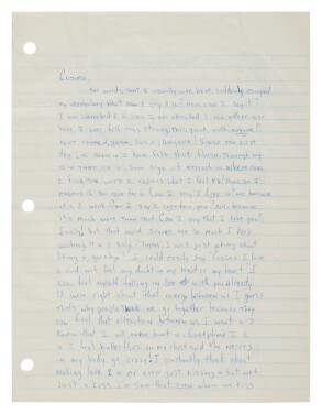 View 1 of Lot 102: Autograph letter signed ("Eternally, Tupac"), to Cosima [Knez], [Marin City, California, ca early November, 1988].