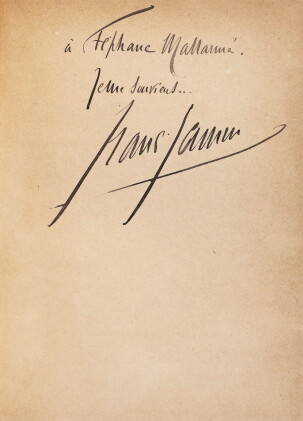 Catalog image of Un jour. 1895. Broché. Envoi à Mallarmé. Avec un poème autographe dédié à Mallarmé.
