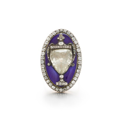 Catalog image of Enamel and Diamond Memorial Ring