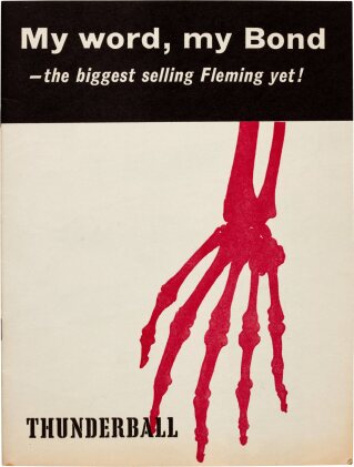 View 1 of Lot 85: [Ian Fleming and Richard Chopping] | My Word, My Bond, 1961, publisher's promotional brochure for Thunderball
