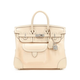 View 1 of Lot 2: Nata Toile Goeland and Swift Cargo Birkin 25 Palladium Hardware, 2022