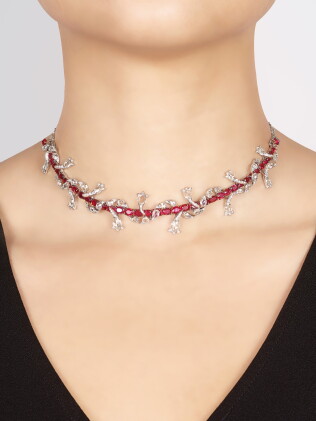 Catalog image of vak | 'the vine' ruby and diamond necklace / bracelet | vak | 'the vine' 紅寶石 配 …