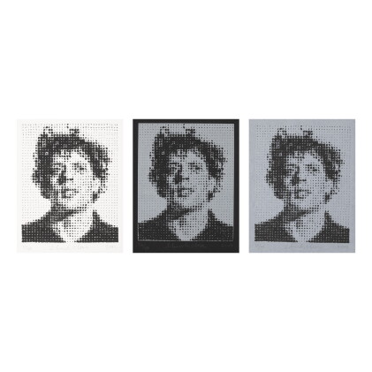 Catalog image of chuck close | phil (white, black, grey)