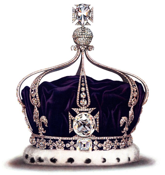 The Koh-I-Noor diamond in Queen Mary's Crown