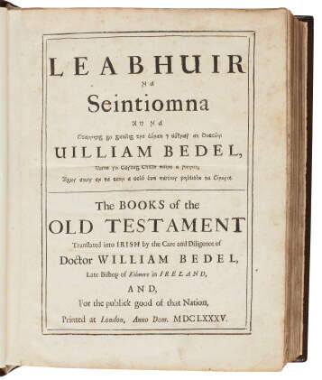 Catalog image of bible, irish, old testament, 1685