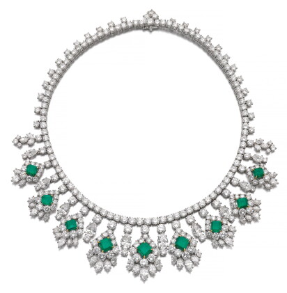 Catalog image of HARRY WINSTON [海瑞溫斯頓] | EMERALD AND DIAMOND NECKLACE [祖母綠配鑽石項鏈]