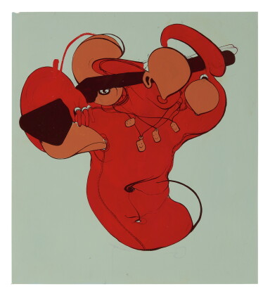 Catalog image of inka essenhigh | untitled (red & aqua)