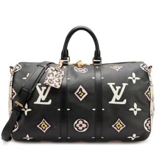 View 1 of Lot 108: Limited Edition Wild at Heart Coated Canvas Keepall Bandoulière 45 Gold Hardware