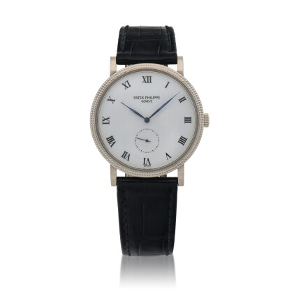 Catalog image of Calatrava, Ref. 3919G White gold wristwatch with Clous de Paris bezel Circa 2003