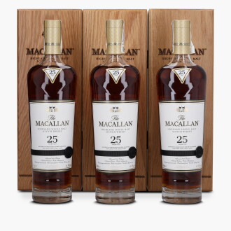 View 1 of Lot 2018: The Macallan 25 Year Old Sherry Oak 43.0 abv NV (3 Bottles 70cl)