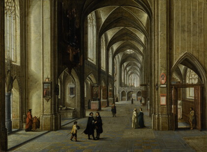 Catalog image of the interior of a gothic church |《哥德式教堂內部》
