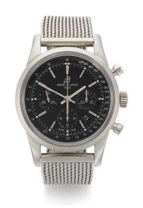 Catalog image of breitling | transocean chronograph, reference ab015212, stainless steel chronog…