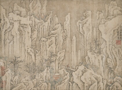 Catalog image of Wang Jianzhang (active 1628-1644) 王建章 | Traveling in a Snowy Landscape 雪山行旅