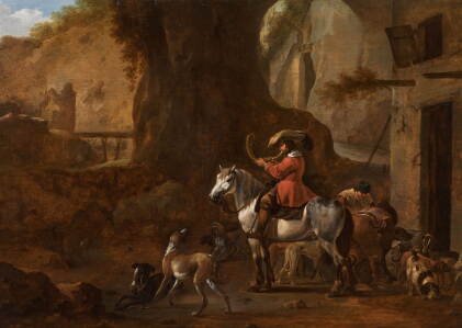 Catalog image of Huntsmen by a tavern