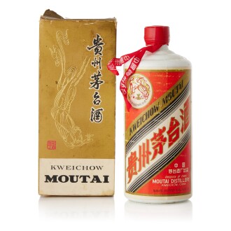 View 1 of Lot 8416: 1975-1985年產 "大飛天"貴州茅台酒 Kweichow Flying Fairy Moutai circa 1975-1985 (1 BT54)