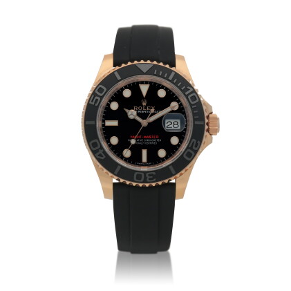 Catalog image of Yacht-Master 40, Ref 116655 Pink gold wristwatch with date Circa 2017