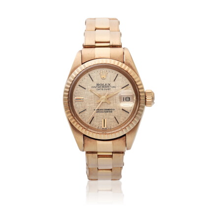 Catalog image of Reference 6917 Datejust, A yellow gold automatic wristwatch with date and brace…