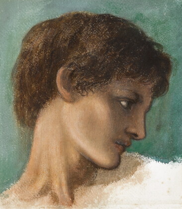 Catalog image of sir edward coley burne-jones, bt., a.r.a., r.w.s. | head of a young man
