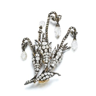 View 1 of Lot 1058: A diamond brooch, mid-19th century