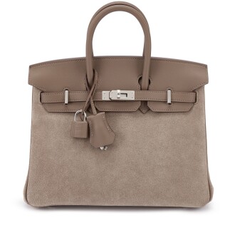 View 1 of Lot 634: Limited Edition Etoupe Swift and Chamois Doblis Grizzly Birkin 25 Palladium Hardware, 2025