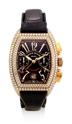 Catalog image of franck muller | conquistador, reference 8001 cc d, a yellow gold and diamond-se…