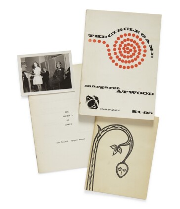  A collection of Margaret Atwood's three earliest works, two signed and inscribed to members of her family. 