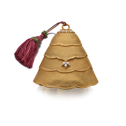Catalog image of Van Cleef & Arpels | Gold, Platinum and Diamond Evening Bag 梵克雅寶 黃金鑲鑽石晚裝手袋
