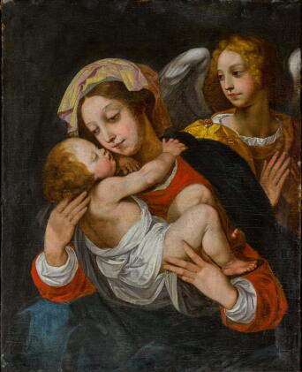 Catalog image of bernardino cesari | madonna and child with an angel