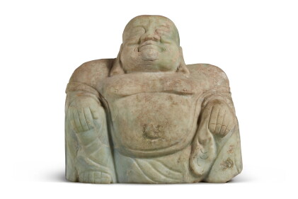 Catalog image of A carved stone figure of Maitreya