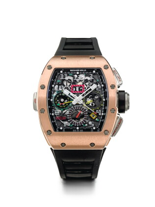 Catalog image of richard mille | rm11-02 rg a titanium and pink gold automatic semi-skeletonized…