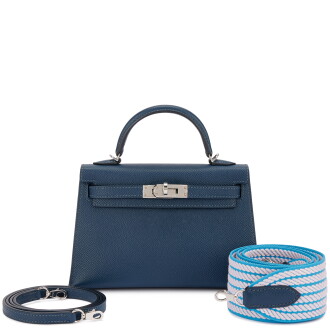 View 1 of Lot 559: Bleu de Prusse Epsom Mini Kelly II 20 Palladium Hardware, 2024