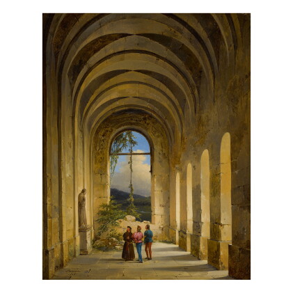 Catalog image of charles caius renoux | conversation in a medieval cloister