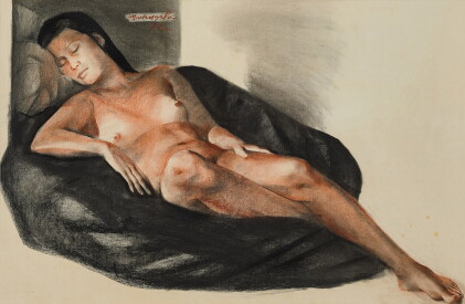 Catalog image of Vicente Silva Manansala 文森·席爾瓦·馬南薩拉 | Nude on a bean bag 躺在豆袋椅的裸體