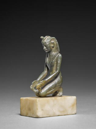 Catalog image of An Egyptian Bronze Figure of a King, 26th/30th Dynasty, 664-525 B.C.
