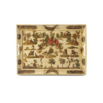 View 1 of Lot 273: An Italian lacquered tray, Piedmont, circa 1747