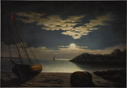 Catalog image of Moonlight Seascape, Gloucester Harbor