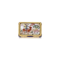 338. 18 karat gold, mother-of-pearl, abalone shell, coral, hards