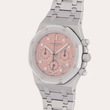 Catalog image of Royal Oak Chronograph, Reference 25960BC.OO.1185BC.02 | A white gold chronograp…