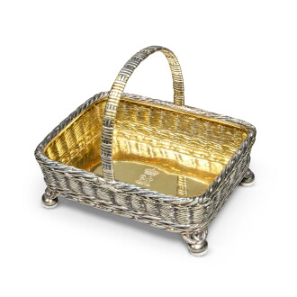 View 1 of Lot 23: A William IV Parcel-Gilt Silver Basket, John Bridge for Rundell, Bridge & Rundell, London, 1830