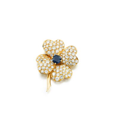Catalog image of Broche saphir et diamants
