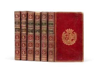 View 1 of Lot 78: Gil Blas. 1747. [Et:] Recueil des pièces... 1739. ensemble de 6 volumes aux armes de la comtesse de Provence.