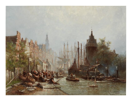 Catalog image of willem hendrik eickelberg | busy fisherfolk