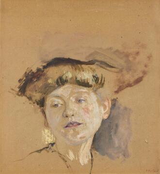 View 1 of Lot 218: Visage d'un mannequin aux cheveux blonds