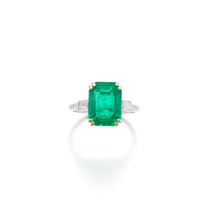 Catalog image of Emerald and diamond ring