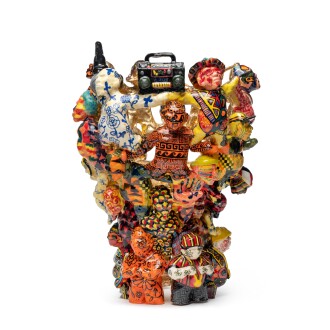 View 1 of Lot 68: Original "Rapper Urn" ceramic art