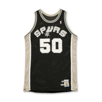 View 1 of Lot 140: David Robinson ‘Rookie Season’ & 'Sophomore Season' San Antonio Spurs 1989-1990, and 1990-1991 Game Worn Jersey | NBA Rookie of the Year | Matched to Multiple Games | All-NBA 3rd Team